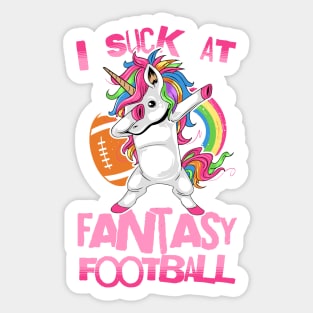 I Suck At Fantasy Football Sticker